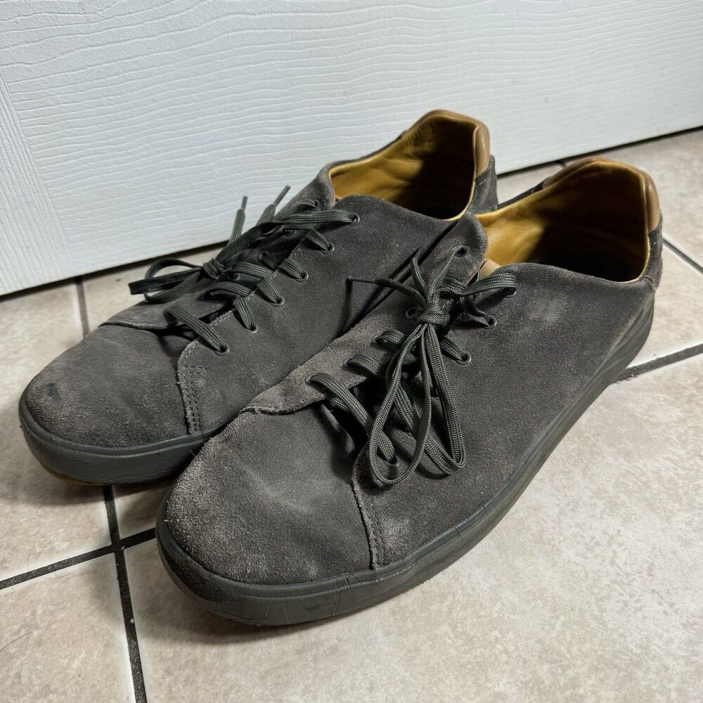 Olukai Lae Ahi Li Kala Men’s 13 Suede Green Lace Up Casual Shoes Sneakers